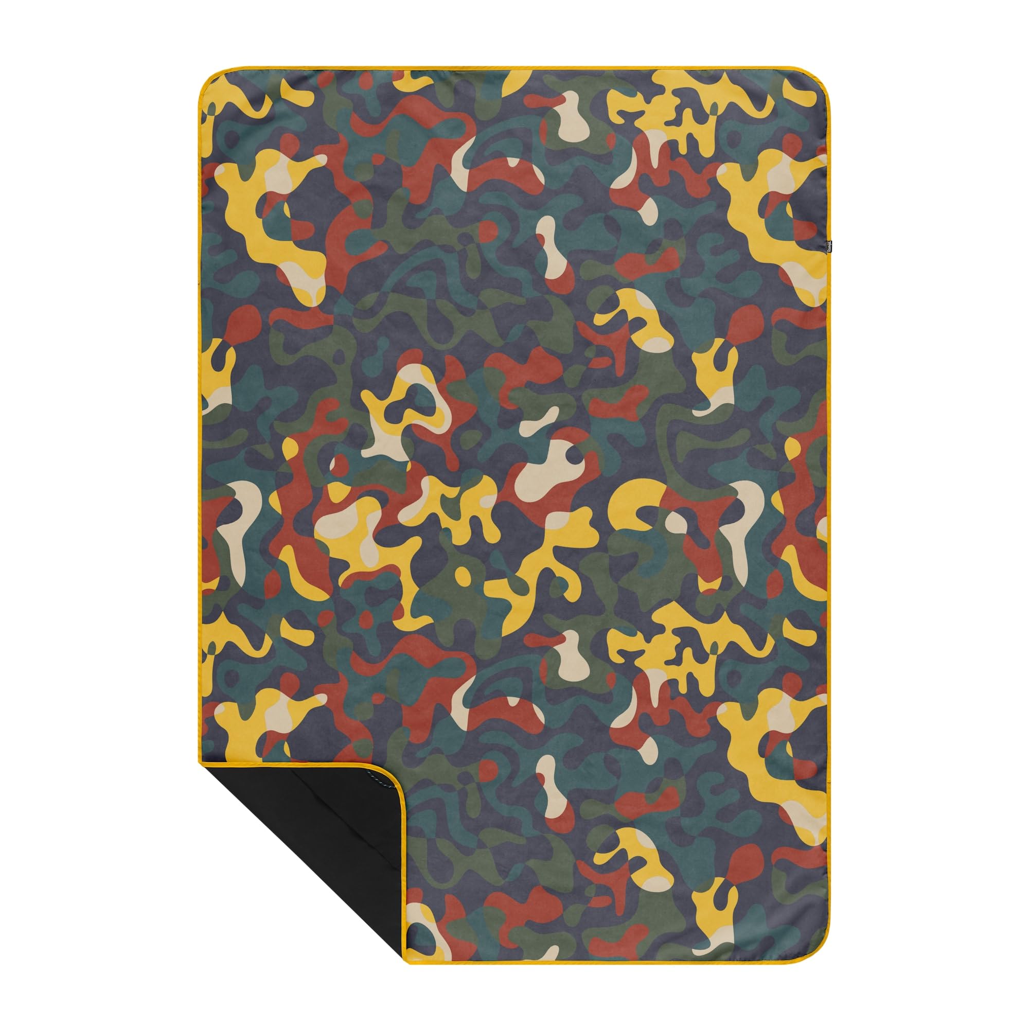 Rumpl Everywhere Mat, Waterproof Picnic Blanket and Ground Mat for Camping, Hiking, and Picnicking, 52x75 Inches, Coast Retro Rays