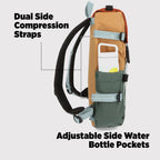 Topo Designs Rover Pack Classic - Daily Daypack for Commutes, Day Trips, Hikes, Iconic Denver Design, PFAS-Free, Fair Trade, BlueSign Backpack (Khaki/Black)
