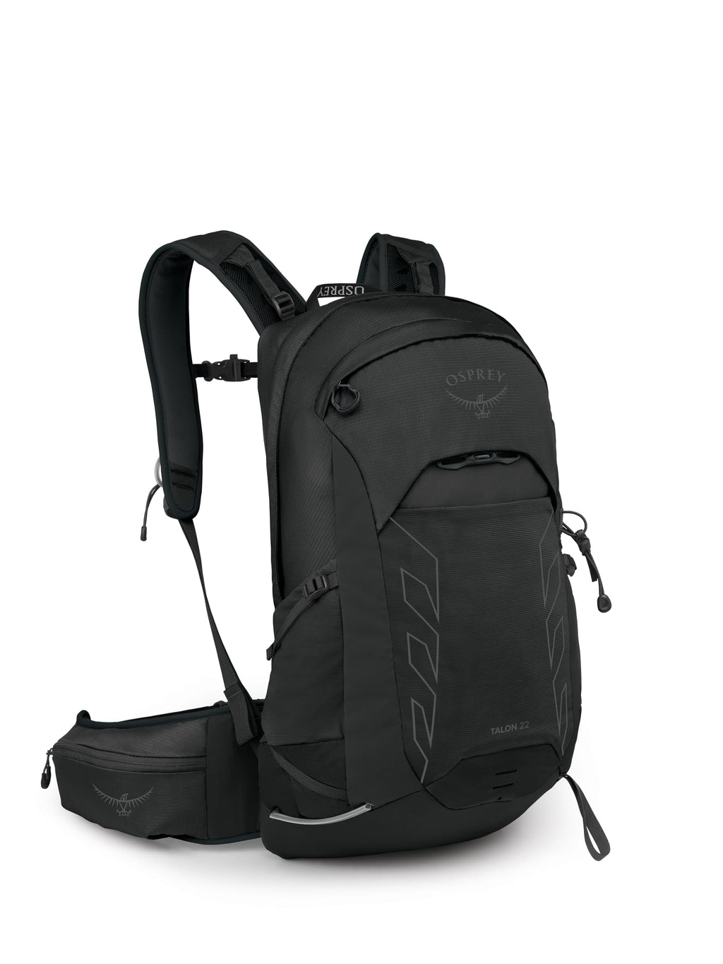 Osprey Talon 22L Men's Lightweight Hiking Backpack - Small Daypack for Travel & Camping, Black/Coal Grey