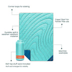 Rumpl Original Puffy 1-Person Blanket for Camping and Outdoors, Alpenglow