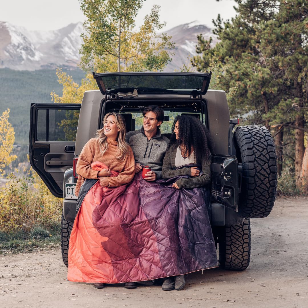 Rumpl Original Puffy 1-Person Blanket for Camping and Outdoors, Alpenglow