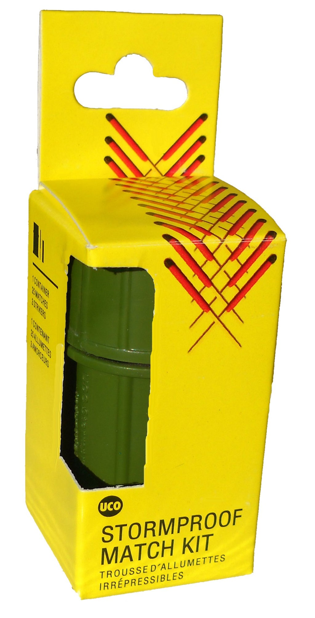 UCO Stormproof Match Kit with Waterproof Case, 25 Stormproof Matches and 3 Strikers