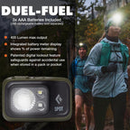 BLACK DIAMOND Spot 400 Headlamp | 400 Lumens Brightness, Dimmable | Waterproof & Durable | 3X AAA Battery Operated (Included) | Graphite