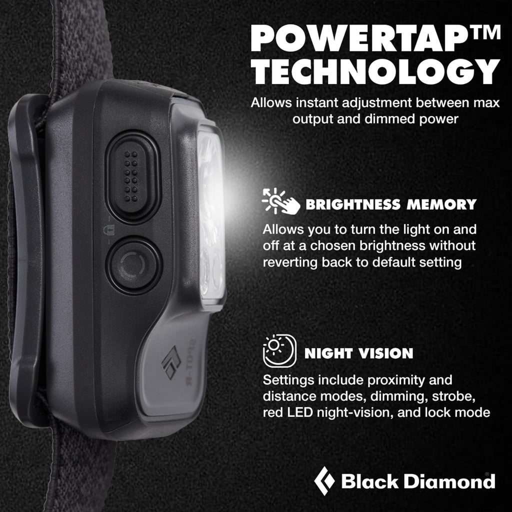 BLACK DIAMOND Spot 400 Headlamp | 400 Lumens Brightness, Dimmable | Waterproof & Durable | 3X AAA Battery Operated (Included) | Graphite