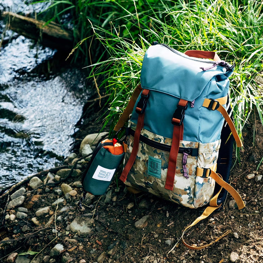 Topo Designs Rover Pack Classic - Daily Daypack for Commutes, Day Trips, Hikes, Iconic Denver Design, PFAS-Free, Fair Trade, BlueSign Backpack (Khaki/Black)