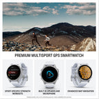 Garmin fēnix® 8 – 47 mm,Solar,Sapphire,Premium Multisport GPS Smartwatch, Long-Lasting Battery Life,Dive-Rated, Built-in LED Flashlight, Carbon Gray DLC Titanium Bezel Black/Pebble Gray Silicone Band