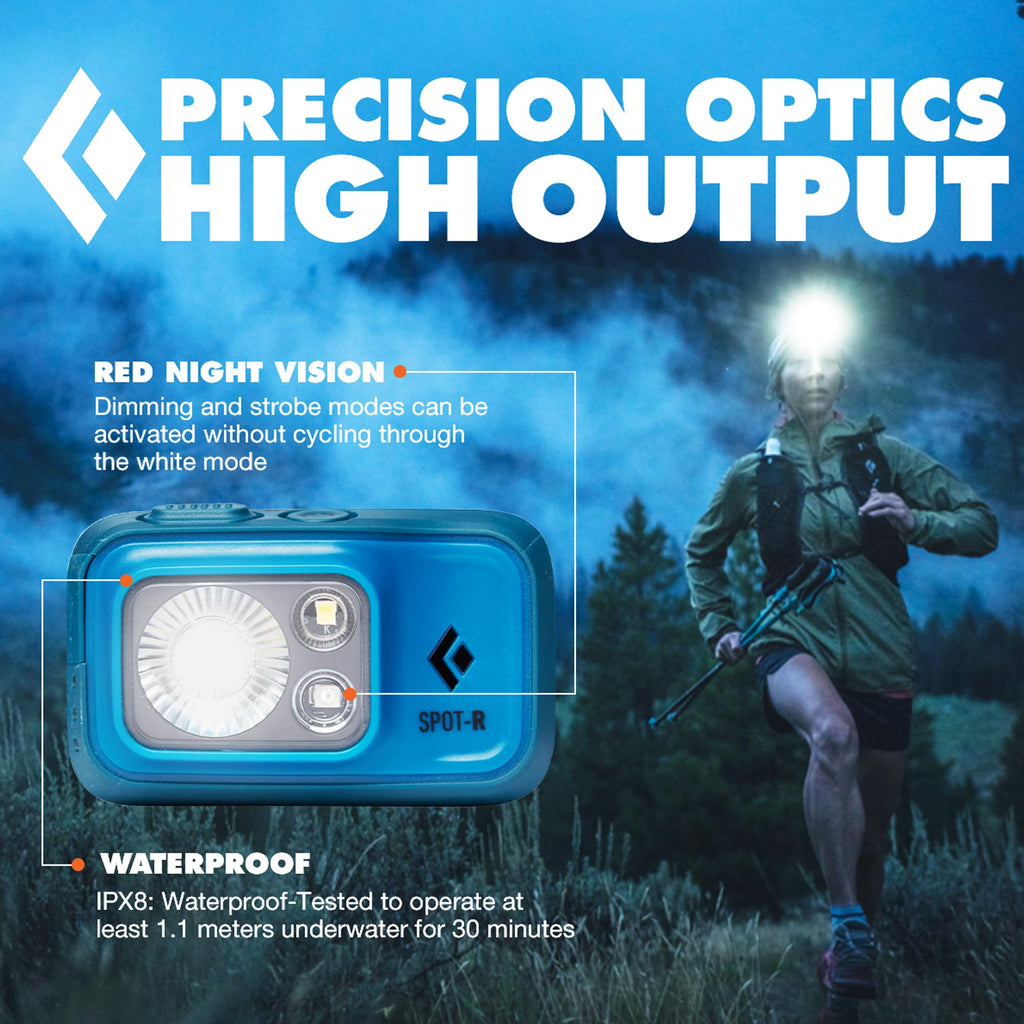 BLACK DIAMOND Spot 400 Headlamp | 400 Lumens Brightness, Dimmable | Waterproof & Durable | 3X AAA Battery Operated (Included) | Graphite