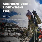 BLACK DIAMOND Trail Trekking Poles (Pair) | Lightweight Aluminum Hiking Poles | Natural, Cork, or Foam Grips | FlickLock Adjustable Shafts for All-Season Stability