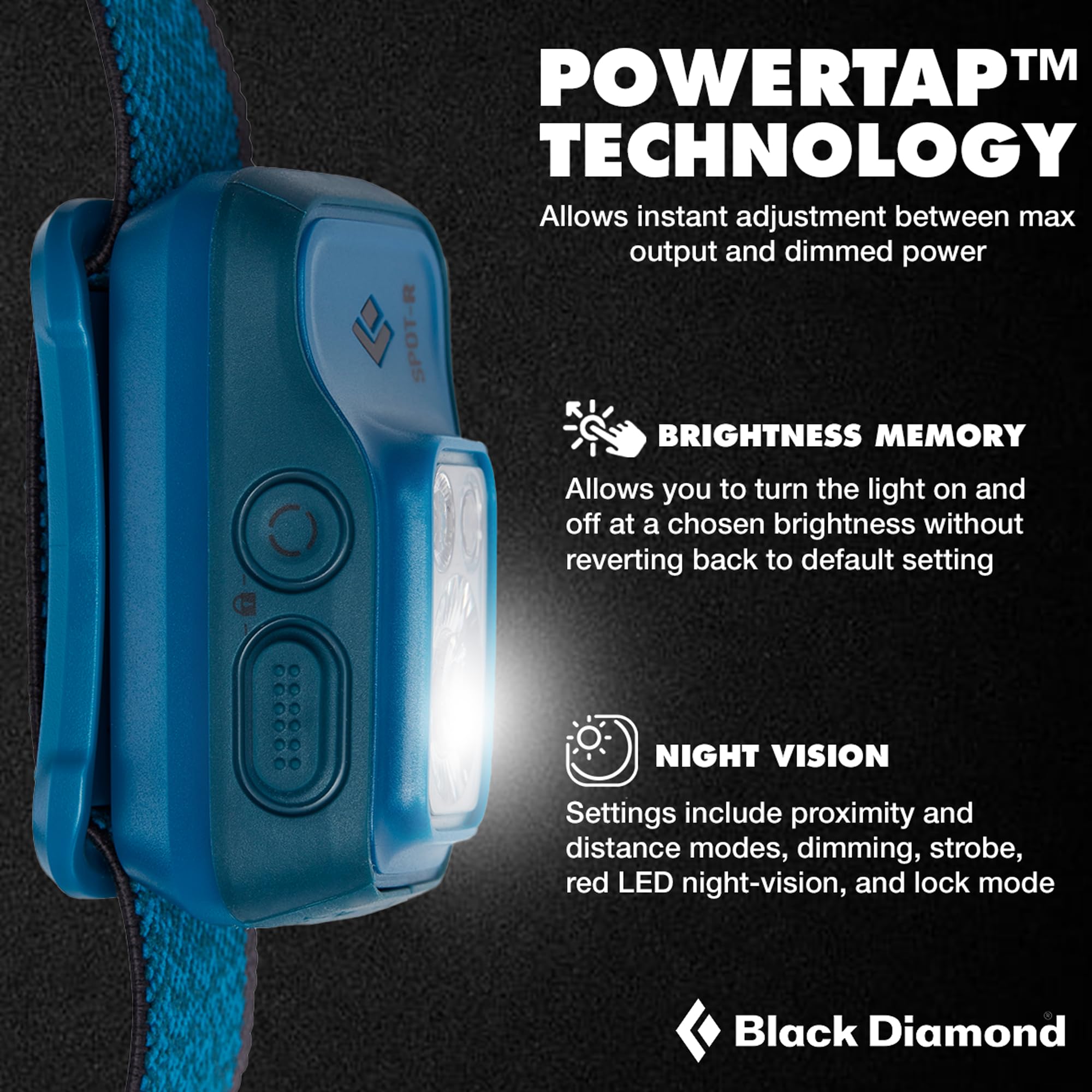 BLACK DIAMOND Spot 400 Headlamp | 400 Lumens Brightness, Dimmable | Waterproof & Durable | 3X AAA Battery Operated (Included) | Graphite