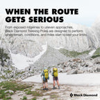 BLACK DIAMOND Trail Trekking Poles (Pair) | Lightweight Aluminum Hiking Poles | Natural, Cork, or Foam Grips | FlickLock Adjustable Shafts for All-Season Stability