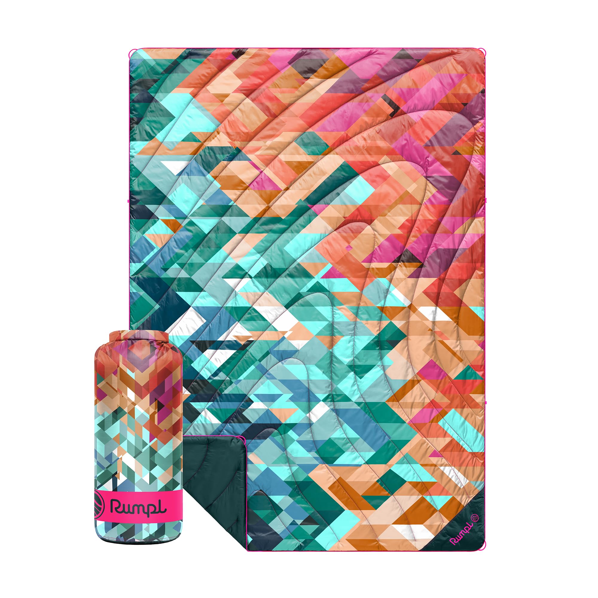 Rumpl Original Puffy 1-Person Blanket for Camping and Outdoors, Alpenglow