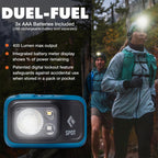 BLACK DIAMOND Spot 400 Headlamp | 400 Lumens Brightness, Dimmable | Waterproof & Durable | 3X AAA Battery Operated (Included) | Graphite