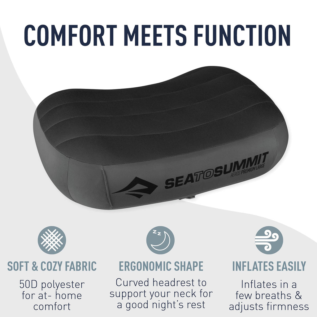 Sea to Summit Aeros Premium Inflatable Travel Pillow, Regular, Lime