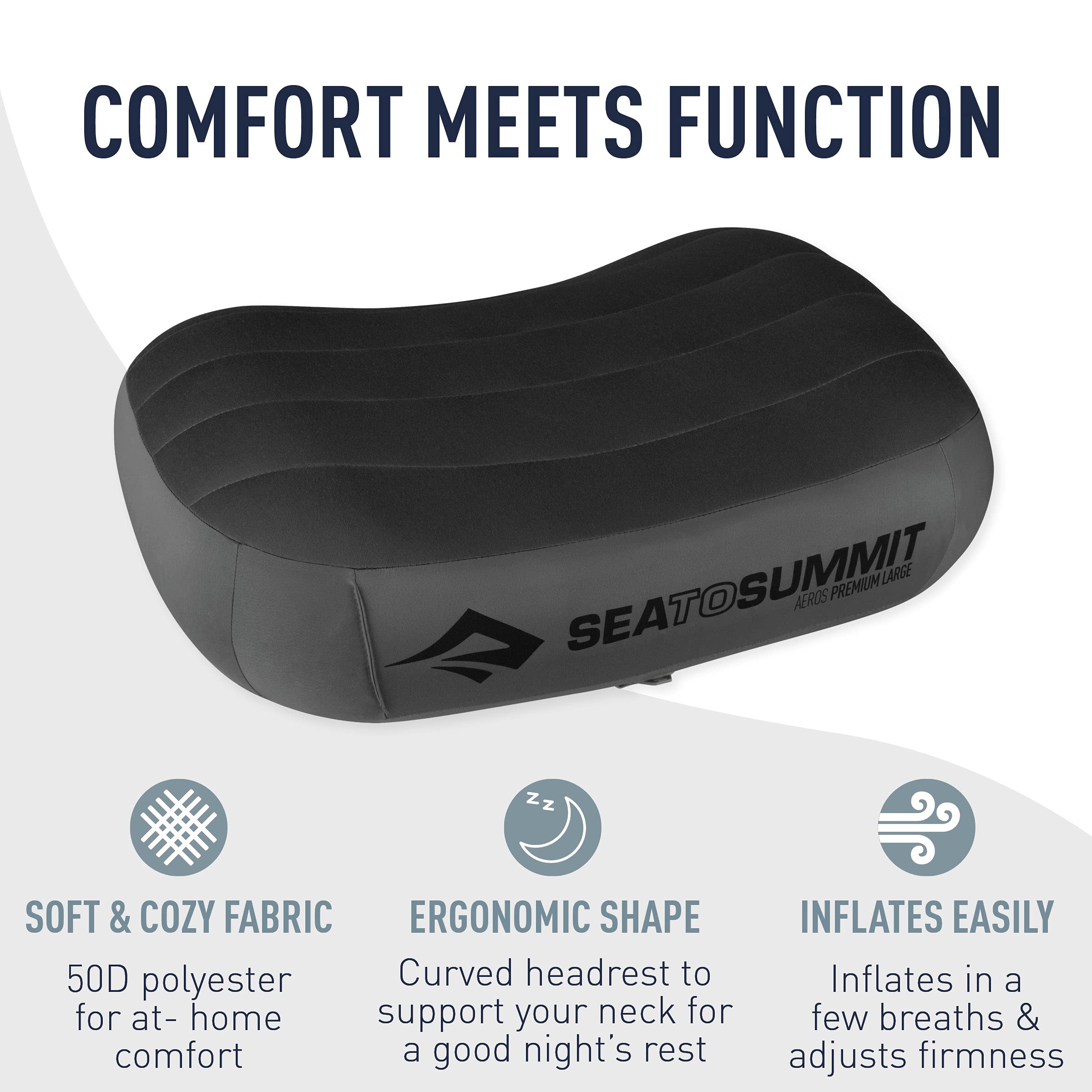 Sea to Summit Aeros Premium Inflatable Travel Pillow, Regular, Lime