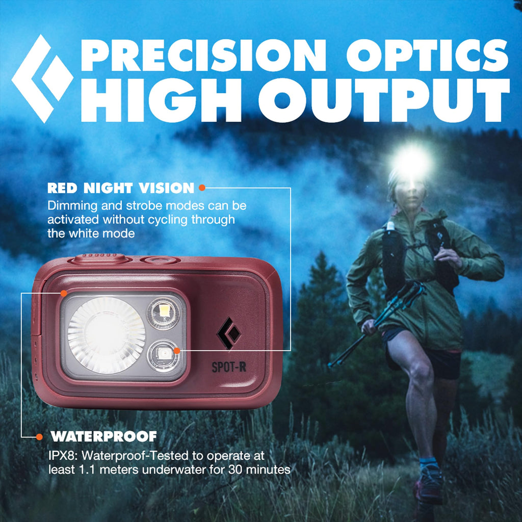 BLACK DIAMOND Spot 400 Headlamp | 400 Lumens Brightness, Dimmable | Waterproof & Durable | 3X AAA Battery Operated (Included) | Graphite