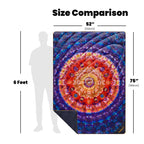 Rumpl Original Puffy 1-Person Blanket for Camping and Outdoors, Alpenglow