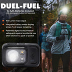 BLACK DIAMOND Spot 400 Headlamp | 400 Lumens Brightness, Dimmable | Waterproof & Durable | 3X AAA Battery Operated (Included) | Graphite