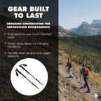 BLACK DIAMOND Trail Trekking Poles (Pair) | Lightweight Aluminum Hiking Poles | Natural, Cork, or Foam Grips | FlickLock Adjustable Shafts for All-Season Stability