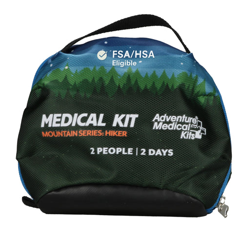 Adventure Medical Kits Mountain Series Medical Kit - Hiker - Emergency Medical First Aid Kit - For 2 People for 2 Days - Comes with a Trauma Pad, Medicine, Guide Book & More
