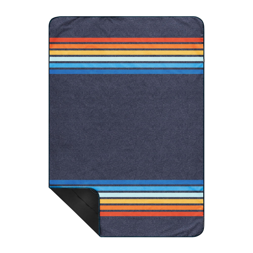 Rumpl Everywhere Mat, Waterproof Picnic Blanket and Ground Mat for Camping, Hiking, and Picnicking, 52x75 Inches, Coast Retro Rays