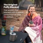 Rumpl Original Puffy 1-Person Blanket for Camping and Outdoors, Alpenglow