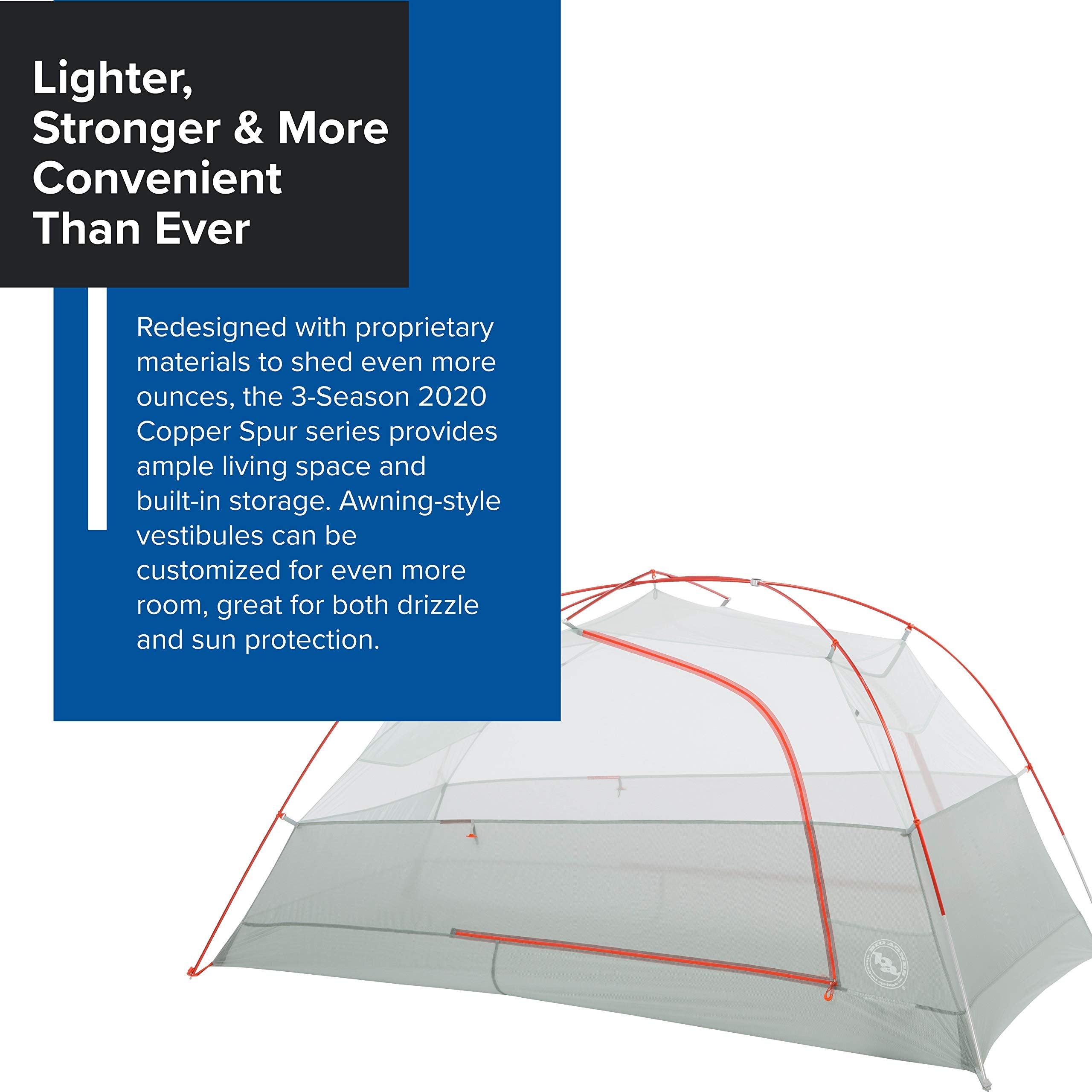 Big Agnes Copper Spur HighVolume Ultralight Backpacking and Camping Tent