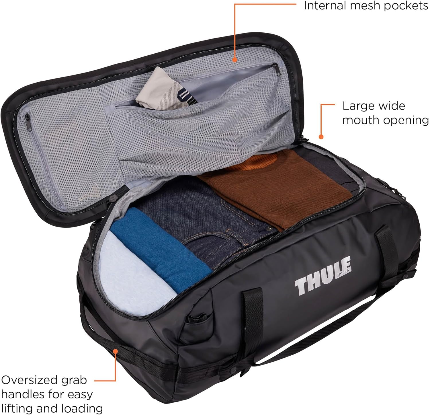 Thule Chasm Duffel bag, Weather-resistant materials, Easy packing, Converts to backpack, Internal pockets, Travel-ready