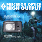 BLACK DIAMOND Spot 400 Headlamp | 400 Lumens Brightness, Dimmable | Waterproof & Durable | 3X AAA Battery Operated (Included) | Graphite