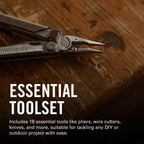 LEATHERMAN, Wave+, 18-in-1 Full-Size, Versatile Multi-tool for DIY, Home, Garden, Outdoors or Everyday Carry (EDC), Stainless Steel
