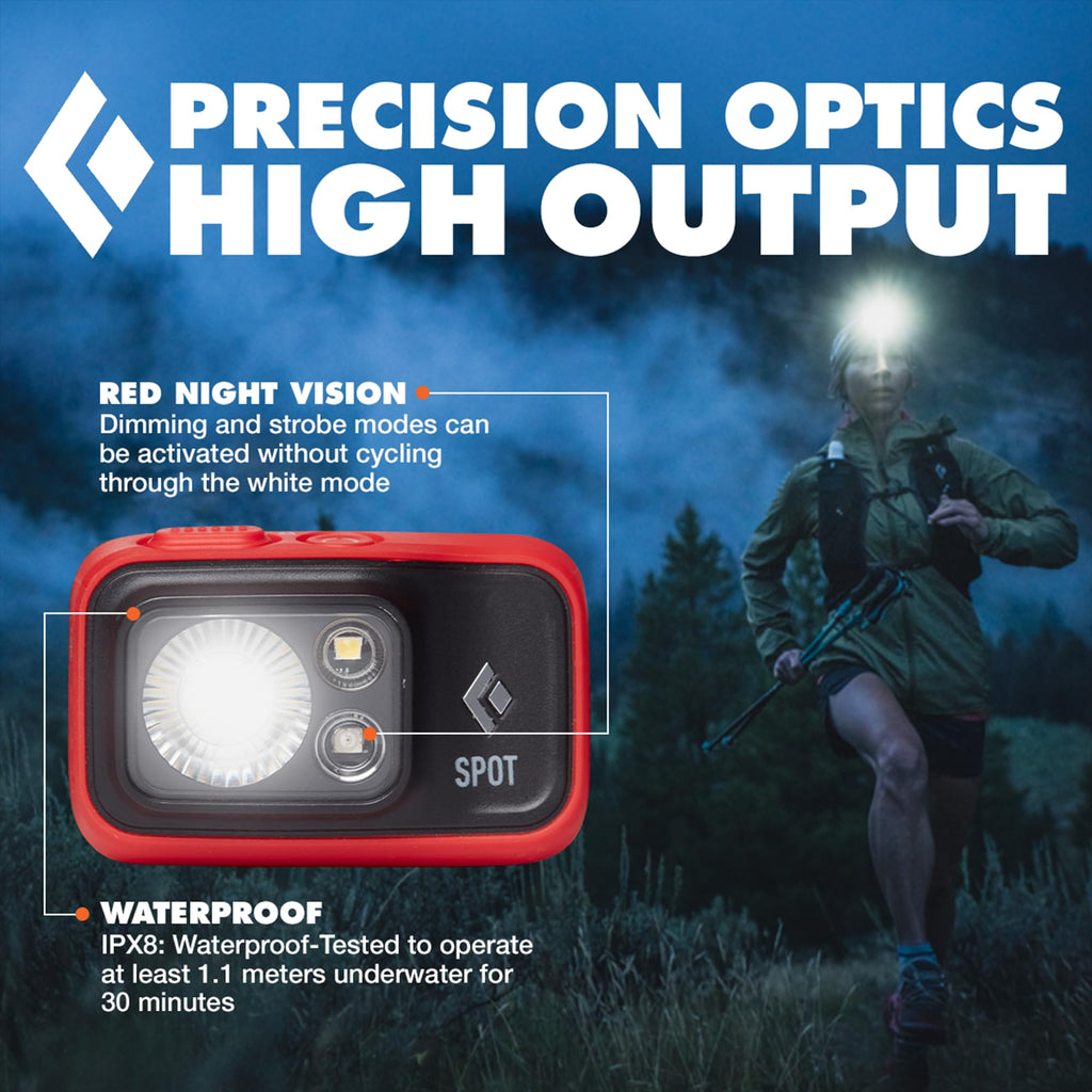 BLACK DIAMOND Spot 400 Headlamp | 400 Lumens Brightness, Dimmable | Waterproof & Durable | 3X AAA Battery Operated (Included) | Graphite