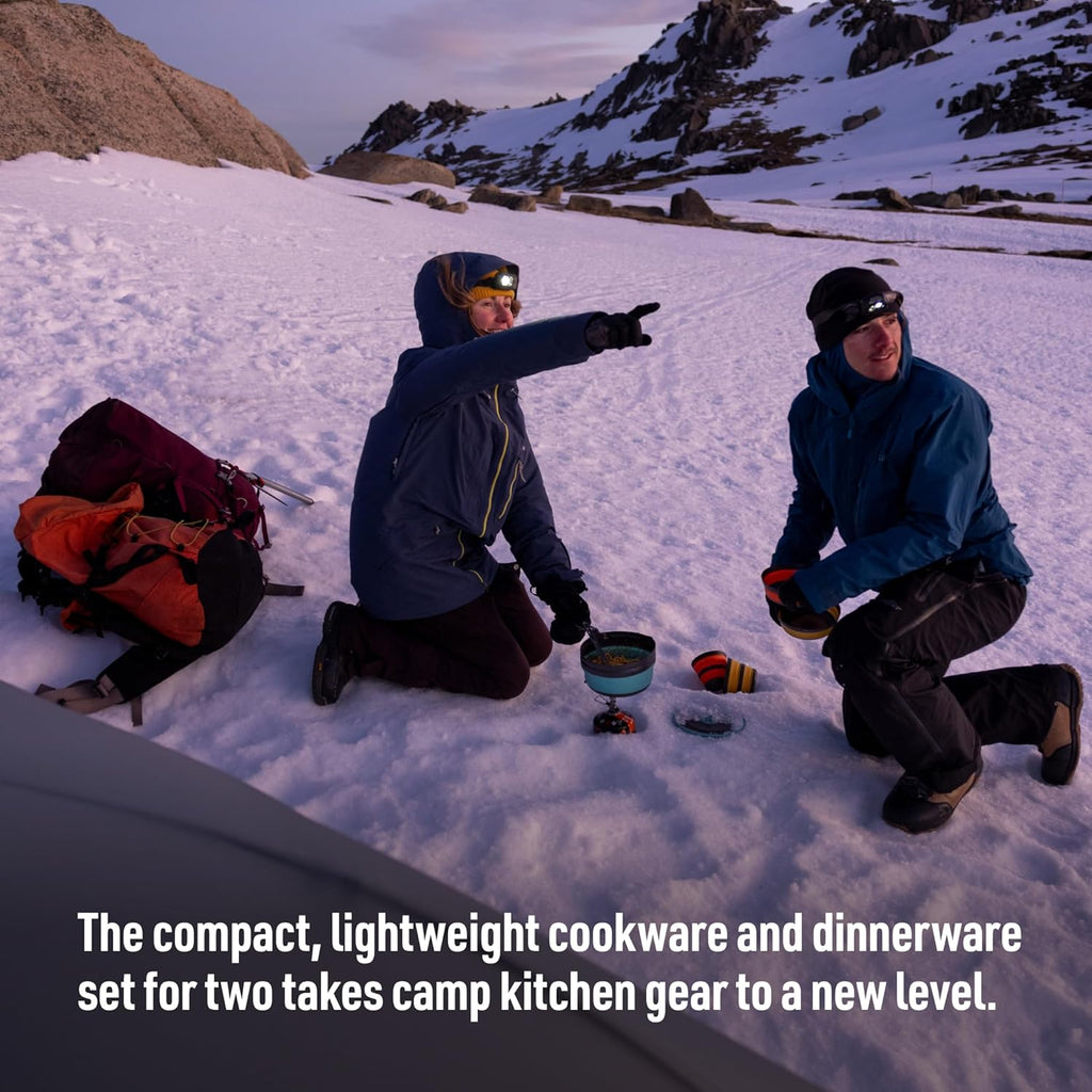 Sea to Summit Frontier Ultralight Collapsible One Pot Cook Set, 2-Person (1 Pot, 2 Bowls, 2 Cups)