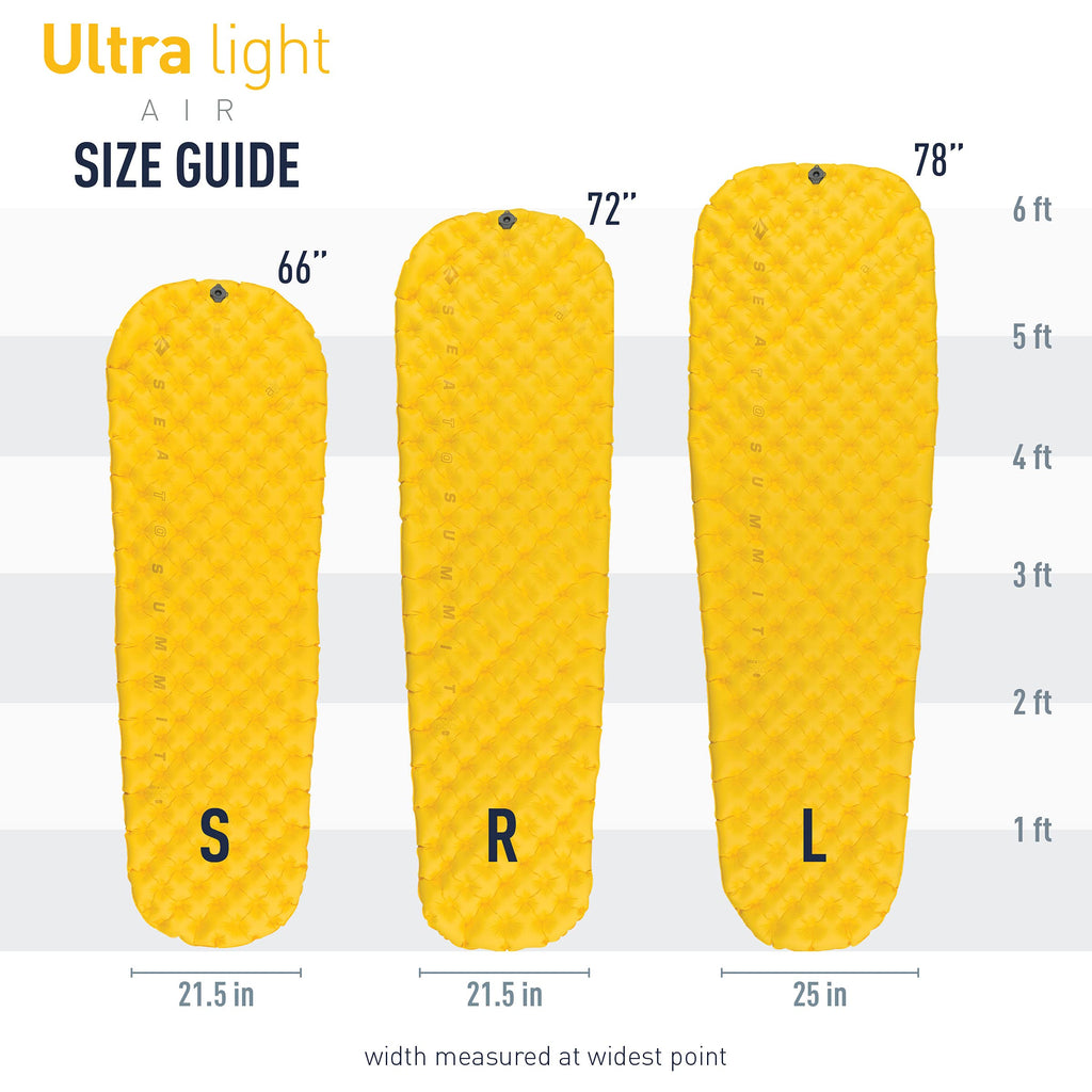 Sea to Summit Ultralight Backpacking Air Mattress, Regular (72 x 21.5 x 2 inches)