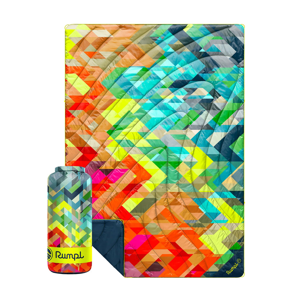 Rumpl Original Puffy 1-Person Blanket for Camping and Outdoors, Alpenglow