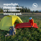 Big Agnes Rapide SL - Insulated Sleeping Pad, Ultralight, All Season Compact Backpacking and Hiking, Pumphouse Sack Included, Orange, 20x72 Regular