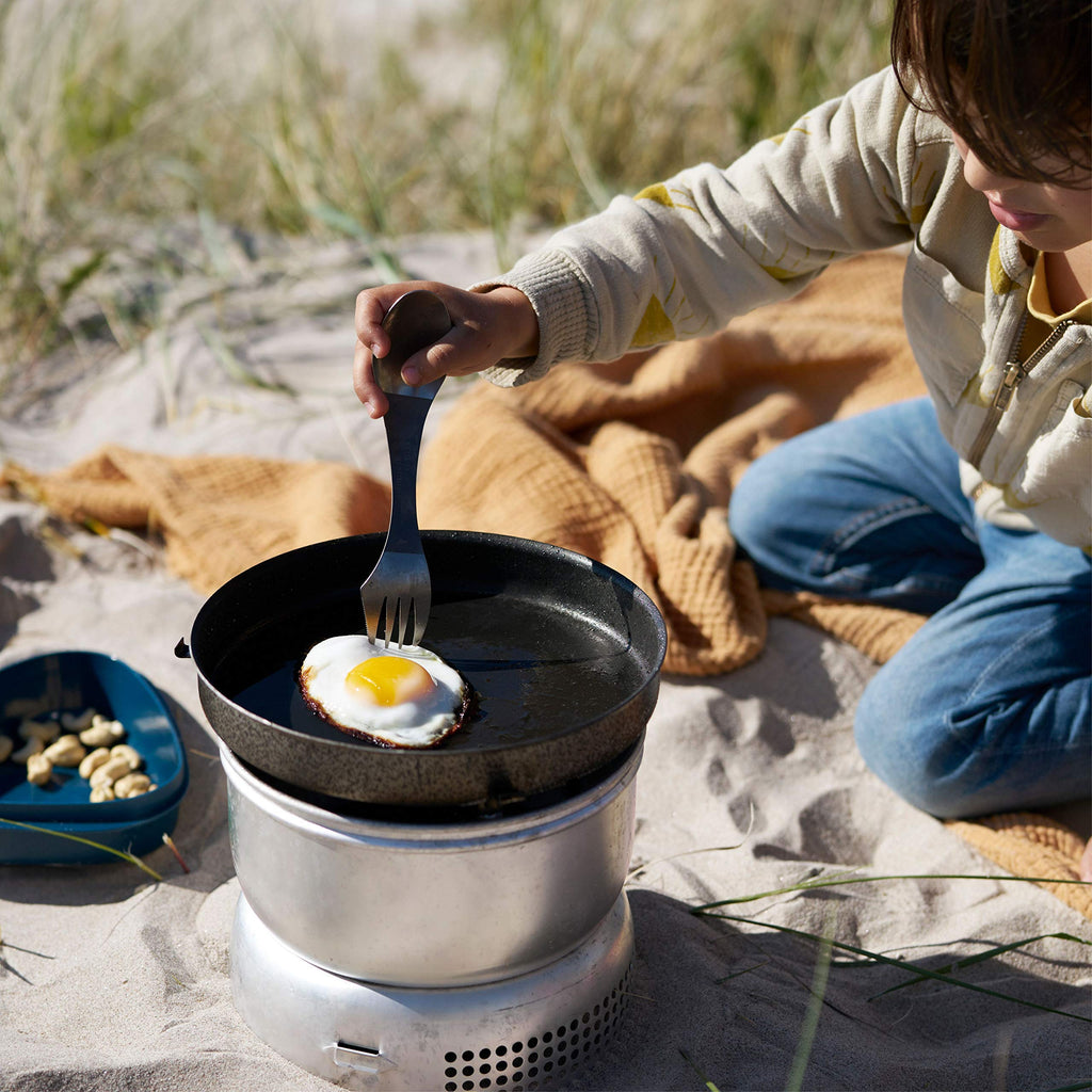 Light My Fire Titanium Spork Camping Spoon Fork Knife Combo Reusable Travel & Camping Utensils - Unbreakable Non-Toxic BPA Free Outdoor Backpacking Hiking Picnic Utensil, 1 Metal Spork