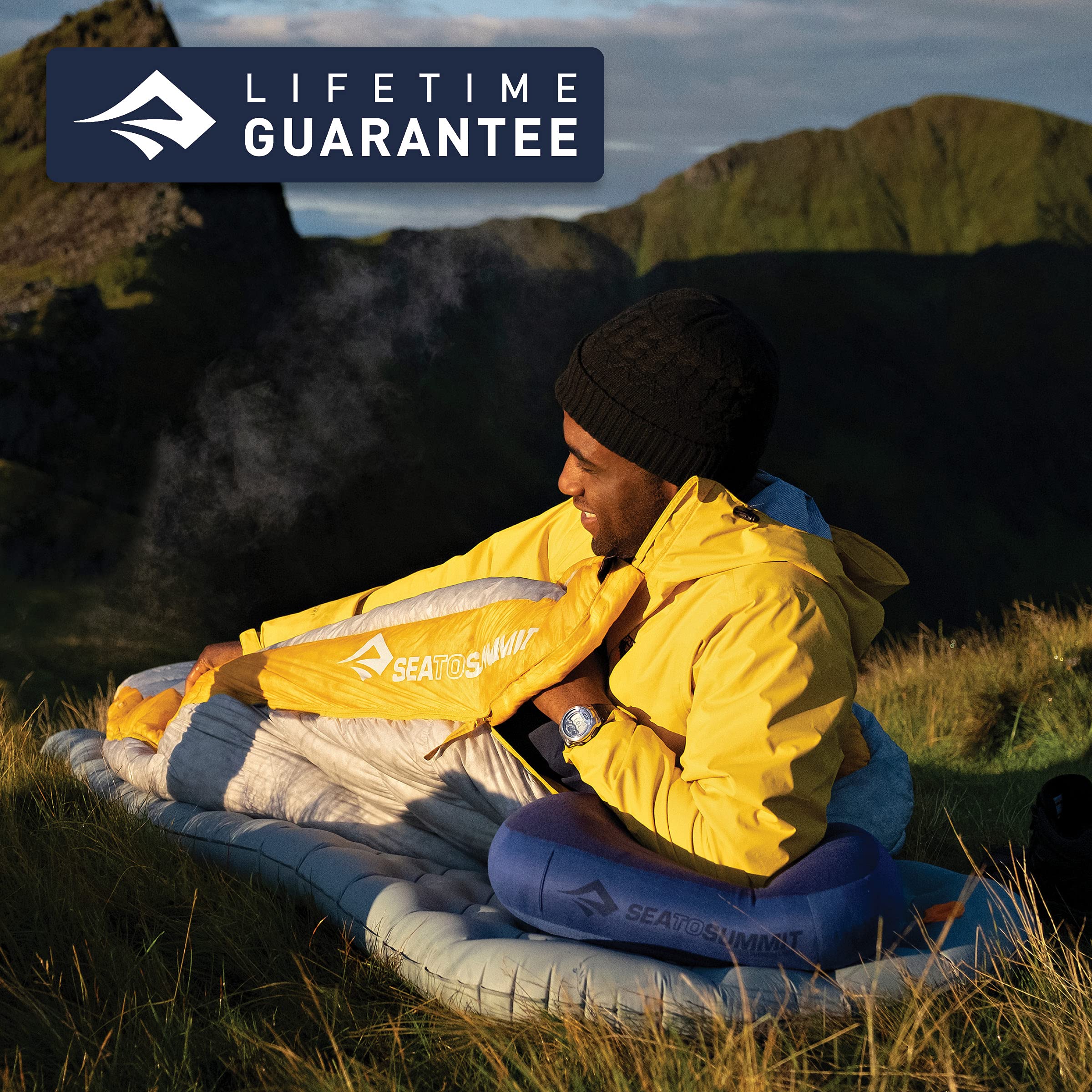 Sea to Summit Aeros Premium Inflatable Travel Pillow, Regular, Lime