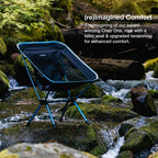 Helinox Chair One (re) High-Performance Camping Chair, Lightweight Compact Collapsible Outdoor Chairs, Backpacking, Picnic, Adventures, Black/Blue